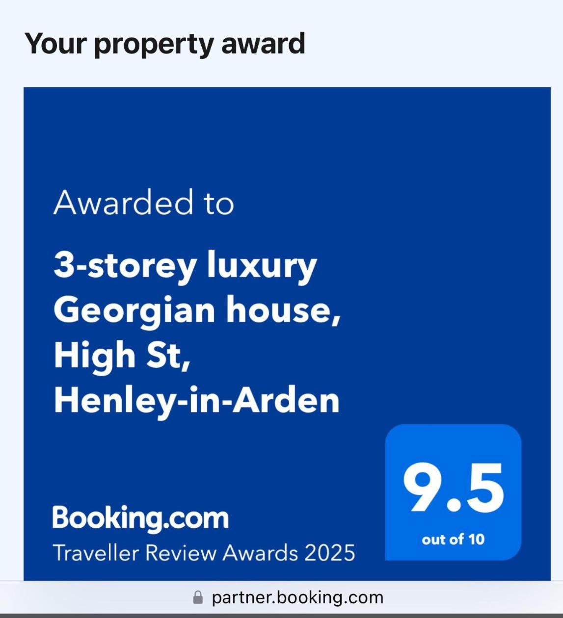 Entire Georgian Luxury Home - 3 Storey- High St Henley-In-Arden -Two Bedrooms-Sleeps 4 Henley-in-Arden Exterior foto